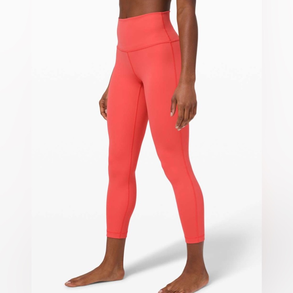 #536 Lululemon Wunder Under High-Rise 7/8 Tight Luxtreme 25"Watermelon Red Sz 10
